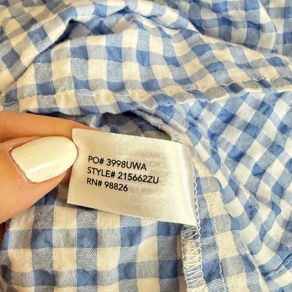 US Polo Gingham Mini Dress Button Down Puff Sleeve Cottagecore Women’s Small - Picture 5 of 8